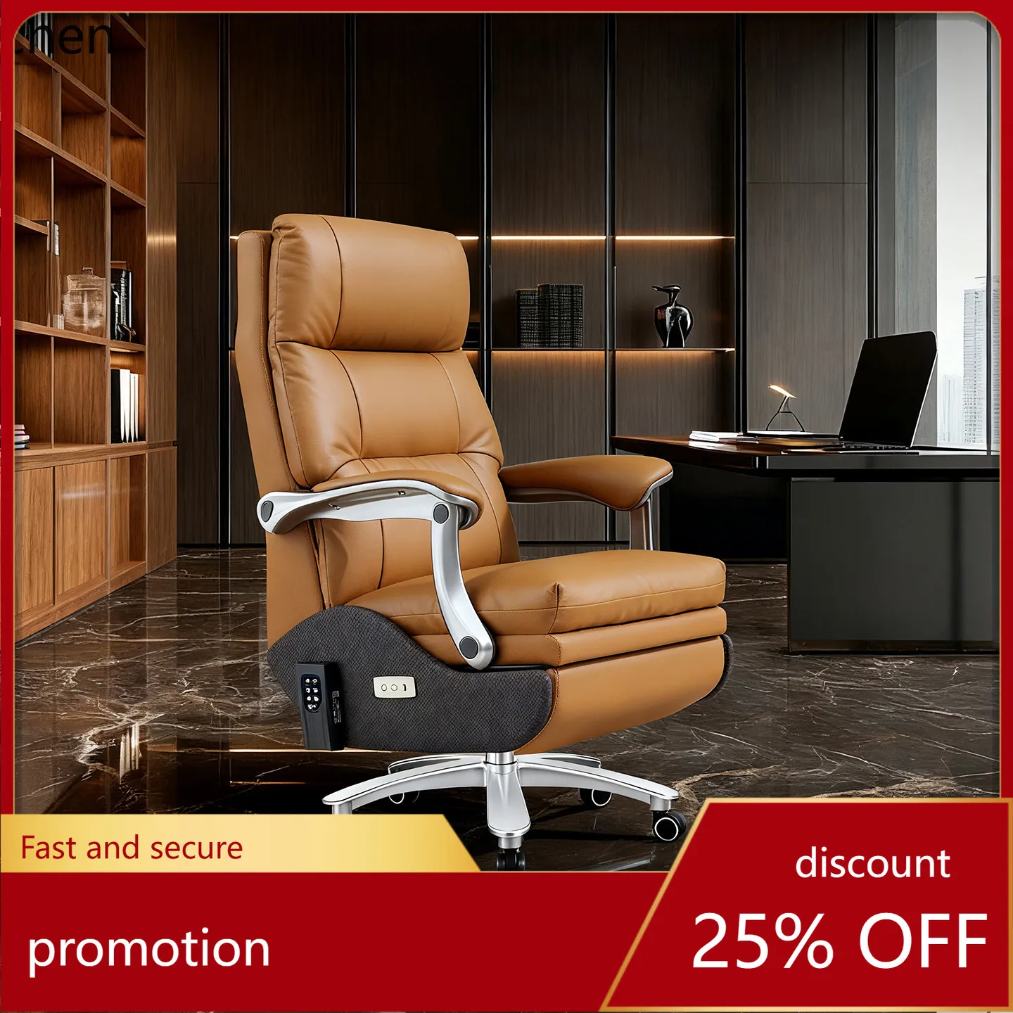 CZ Business Genuine Leather Executive Chair Ergonomic Comfortable Long Sitting Office Nap Reclining President Chair
CZ Business Genuine Leather Executive Chair Ergonomic Comfortable Long Sitting Office Nap Reclining President Chair