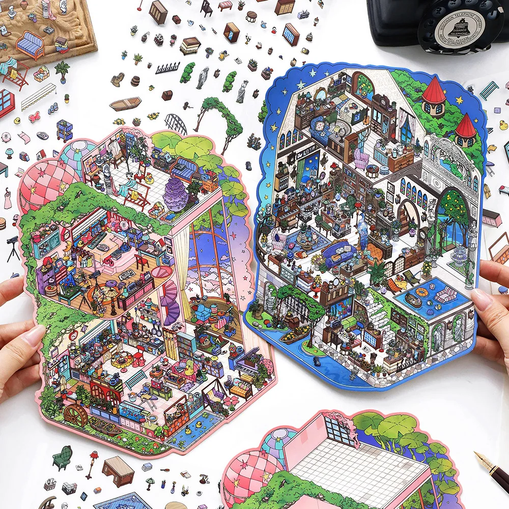 4sheets/bag House Corner Miniature Diorama Stickers Stress Relief for DIY Craft Birthday Gifts Teaching Rewards
4sheets/bag House Corner Miniature Diorama Stickers Stress Relief for DIY Craft Birthday Gifts Teaching Rewards