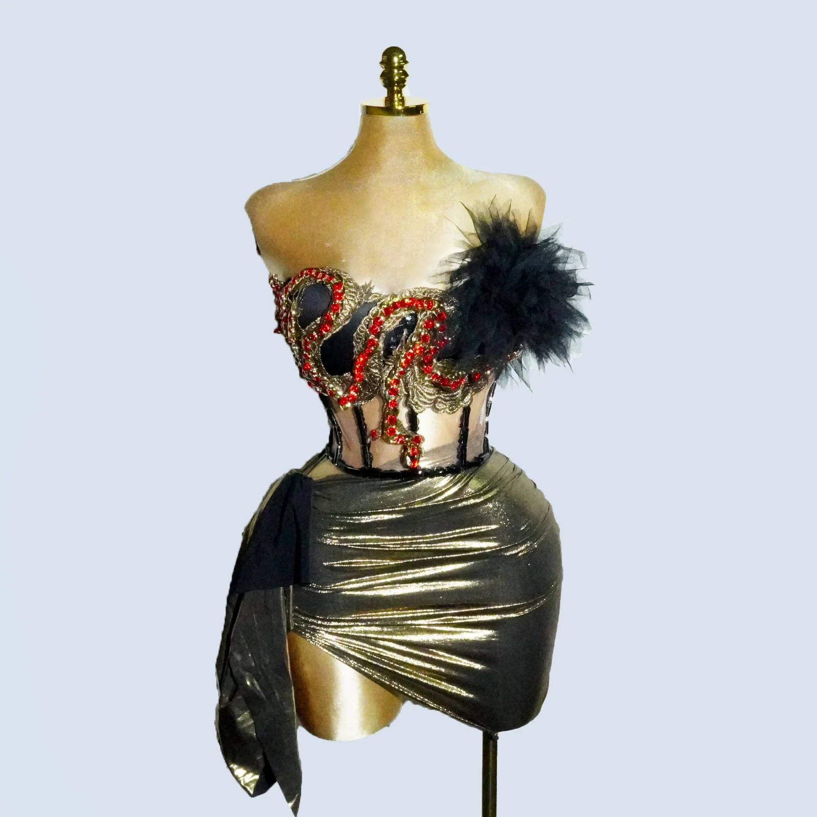 Women Evening Party Outfits Sexy 2 Pieces Set Bodycon Mini Dress Nightclub Celebrate Birthday Bar Singer Performance Costume
Women Evening Party Outfits Sexy 2 Pieces Set Bodycon Mini Dress Nightclub Celebrate Birthday Bar Singer Performance Costume