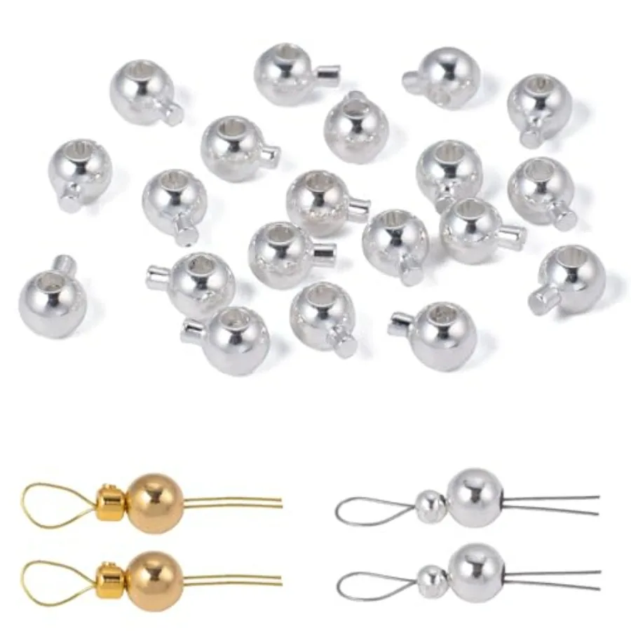 Songxi 60pcs Ball Plated Stopper Crimp Beads for Jewelry Making, Brass End Caps for Bracelet Necklace Earring, Art and Crafts,
Songxi 60pcs Ball Plated Stopper Crimp Beads for Jewelry Making, Brass End Caps for Bracelet Necklace Earring, Art and Crafts,