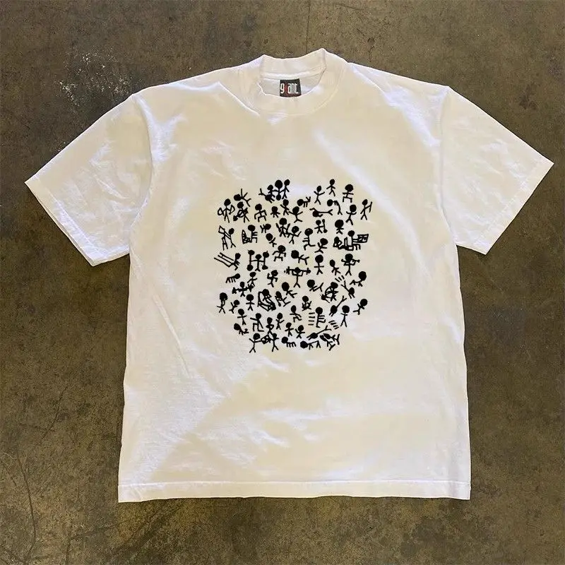 Pure Cotton Round Neck Thousand-shaped Variety Hip-hop Niche Design Sense Men's and Women's Couples Short-sleeved T-shirt Loose
Pure Cotton Round Neck Thousand-shaped Variety Hip-hop Niche Design Sense Men's and Women's Couples Short-sleeved T-shirt Loose