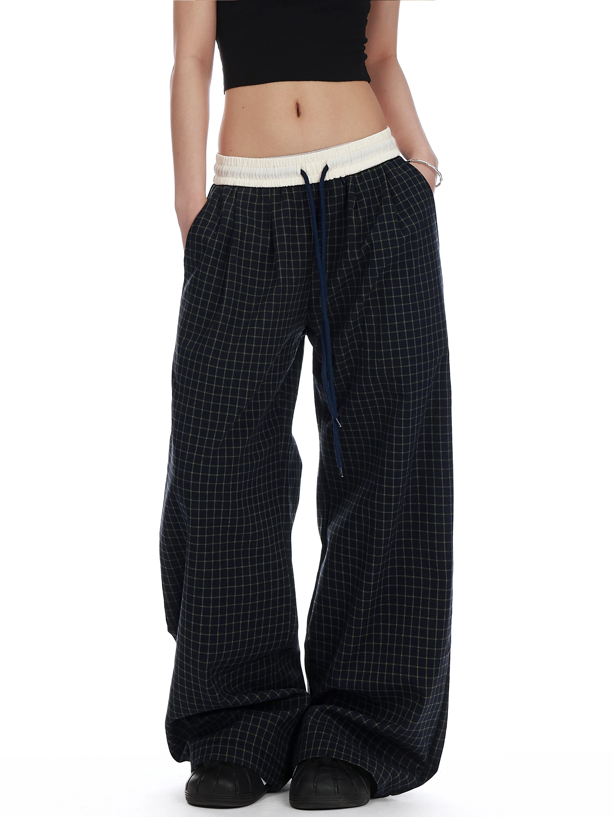 American Retro Plaid Casual Pants Loose Wide Leg Design ex Cleanfit Versatile Couple's Loose Fit Casual Trousers
American Retro Plaid Casual Pants Loose Wide Leg Design ex Cleanfit Versatile Couple's Loose Fit Casual Trousers