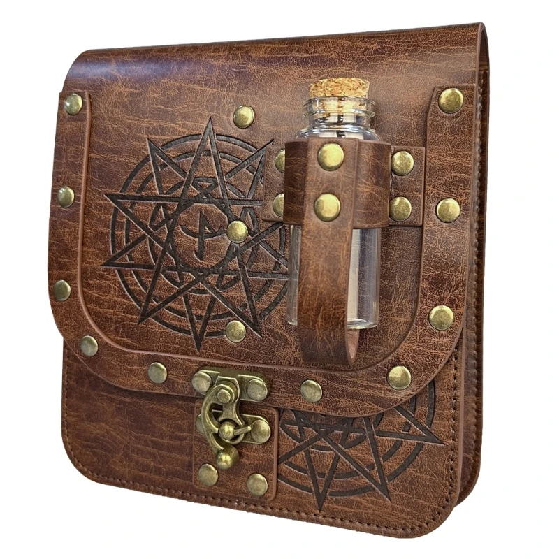 652F Medieval Leather Side Pack With Corked Potion Bottle Wizard Waist Bag Medieval Belt Bag Halloween Medieval Waist Pouches
652F Medieval Leather Side Pack With Corked Potion Bottle Wizard Waist Bag Medieval Belt Bag Halloween Medieval Waist Pouches
