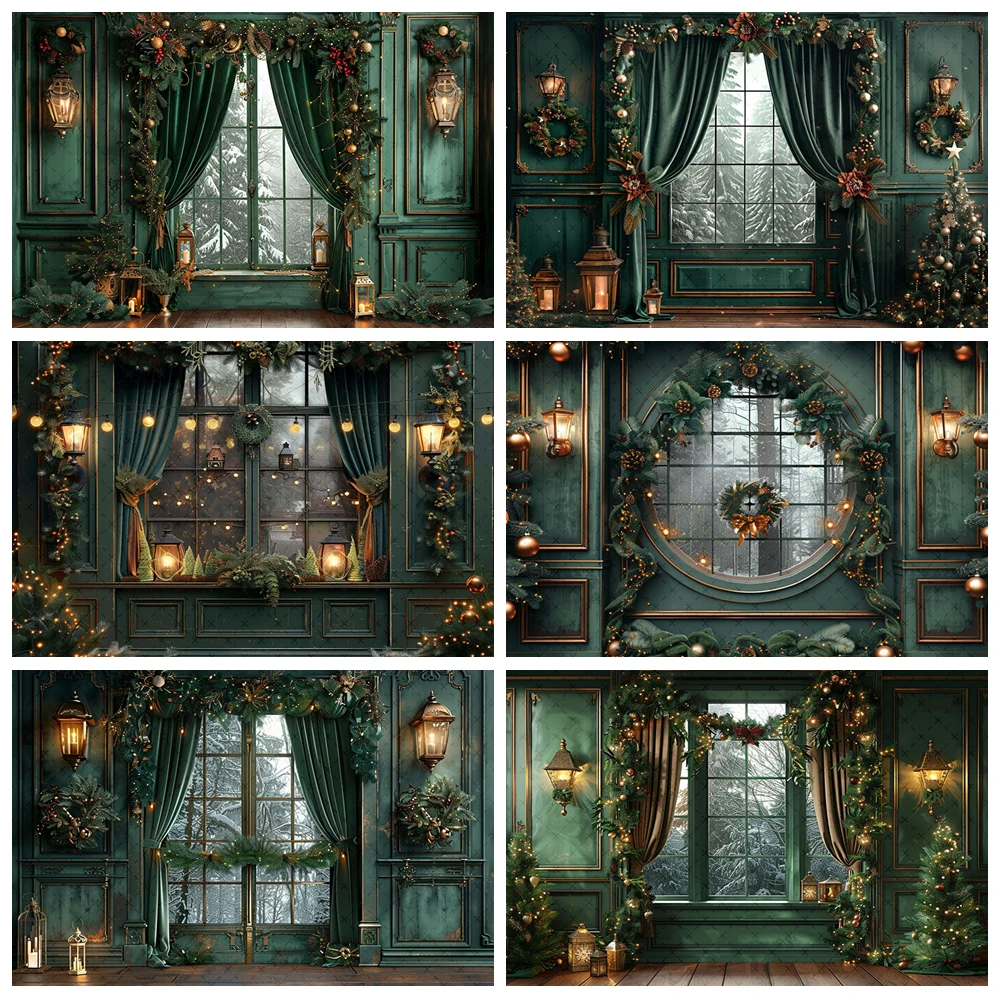 Winter Christmas Green Window Curtain Photography Background Xmas Tree Kids Family Portrait Decor Backdrop Photo Studio Props
Winter Christmas Green Window Curtain Photography Background Xmas Tree Kids Family Portrait Decor Backdrop Photo Studio Props