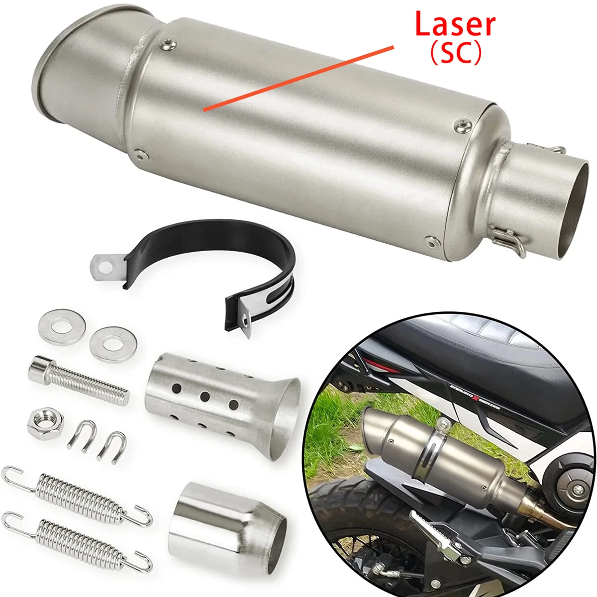 Универсальный глушитель мотоцикла 51 мм со скошенной кромкой, выхлопная труба из углеродного волокна с глушителем
Универсальный глушитель мотоцикла 51 мм со скошенной кромкой, выхлопная труба из углеродного волокна с глушителем