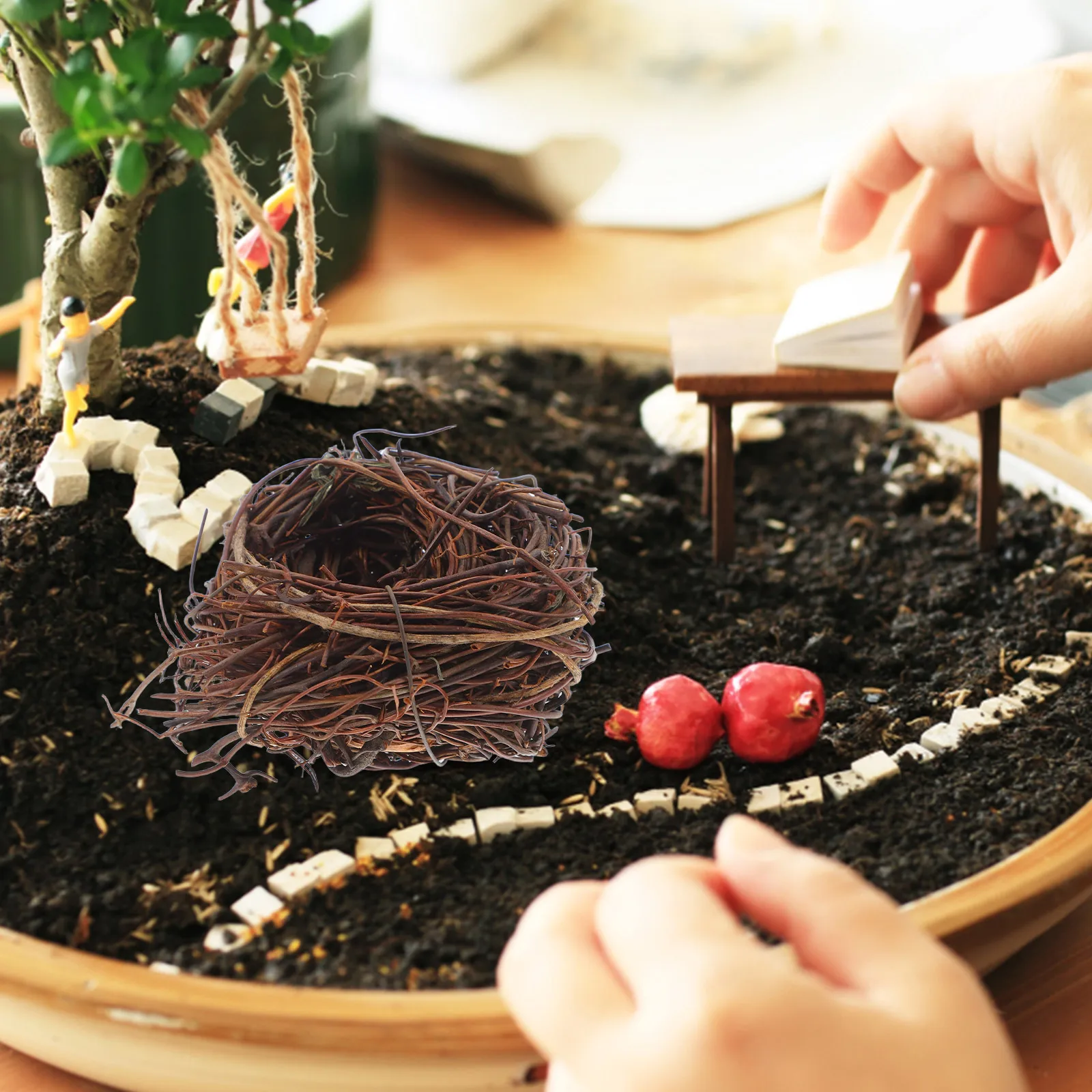 6 Pcs Micro-landscape Bird Nest Garden Decorations Easter Crafts Ornaments Rattan Fake
6 Pcs Micro-landscape Bird Nest Garden Decorations Easter Crafts Ornaments Rattan Fake