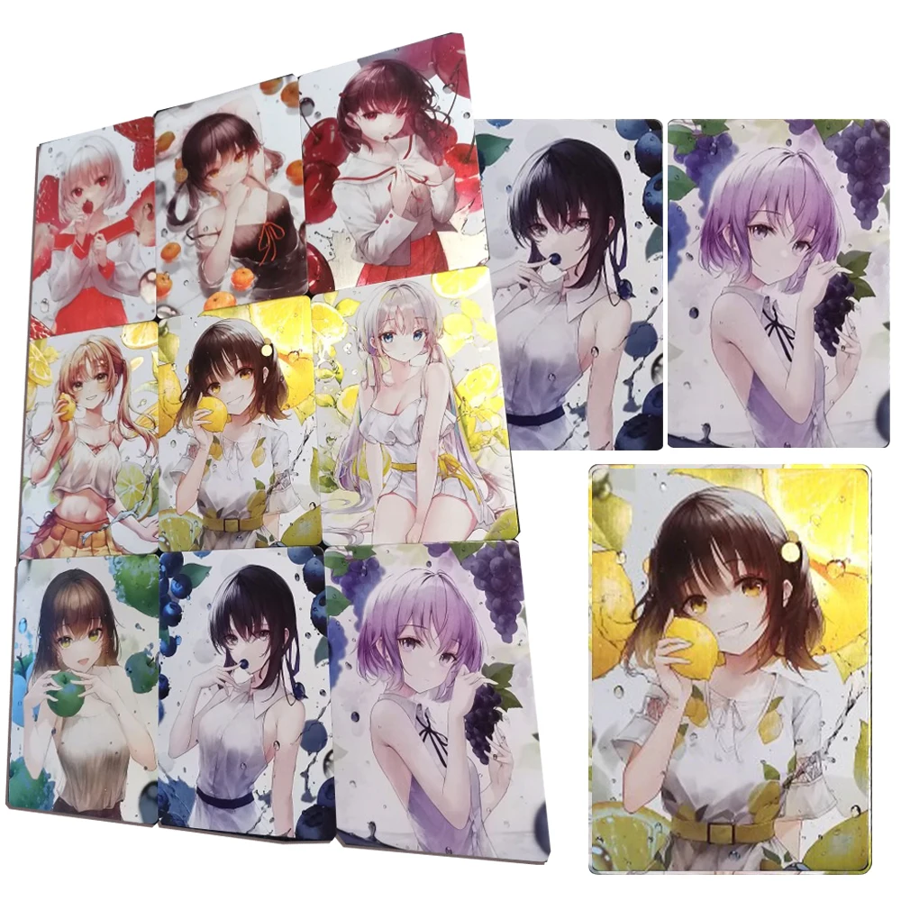 Фруктовая девушка DIY домашняя 9 шт./компл. красочные блестящие марлевые вспышки Коллекционная открытка текстурированная матовая аниме подарки на Рождество и день рождения
Фруктовая девушка DIY домашняя 9 шт./компл. красочные блестящие марлевые вспышки Коллекционная открытка текстурированная матовая аниме подарки на Рождество и день рождения