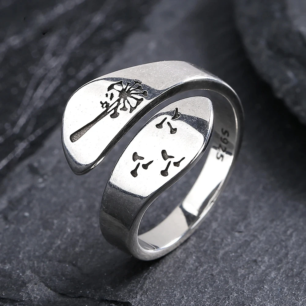 Vintage 925 Sterling Silver Open Ring Fashion Flower Feather Wing Finger Ring Snake Rings for Women Party Wedding Jewelry Gift
Vintage 925 Sterling Silver Open Ring Fashion Flower Feather Wing Finger Ring Snake Rings for Women Party Wedding Jewelry Gift