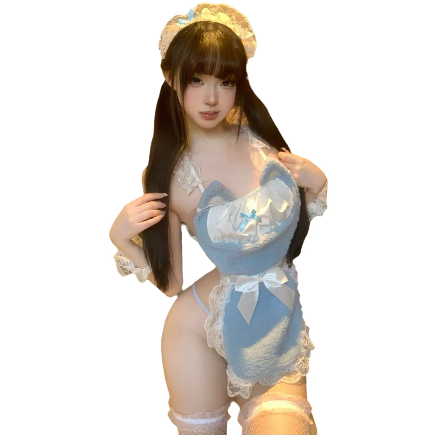 Sexy Cute Maid Pure Desire Cute Cat Girl Uniform Role-Play Costume Backless Deep V Suspenders Sleeveless Bowknot Nightclub G1BP
Sexy Cute Maid Pure Desire Cute Cat Girl Uniform Role-Play Costume Backless Deep V Suspenders Sleeveless Bowknot Nightclub G1BP