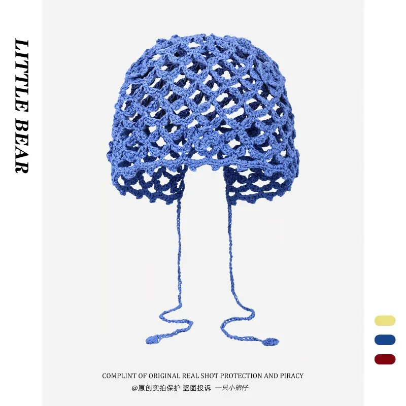 Korean Ins Solid Color Handmade Crochet Cut-out Pullover Cold Hat Women Summer Thin Breathable Ethnic Style Lace-up Beanie Caps
Korean Ins Solid Color Handmade Crochet Cut-out Pullover Cold Hat Women Summer Thin Breathable Ethnic Style Lace-up Beanie Caps