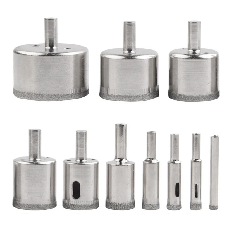 10PC Diamond Drill Bits Set Glass Drill Bit For Ceramic Tile Porcelain Marble Granite Stone Bottles
10PC Diamond Drill Bits Set Glass Drill Bit For Ceramic Tile Porcelain Marble Granite Stone Bottles