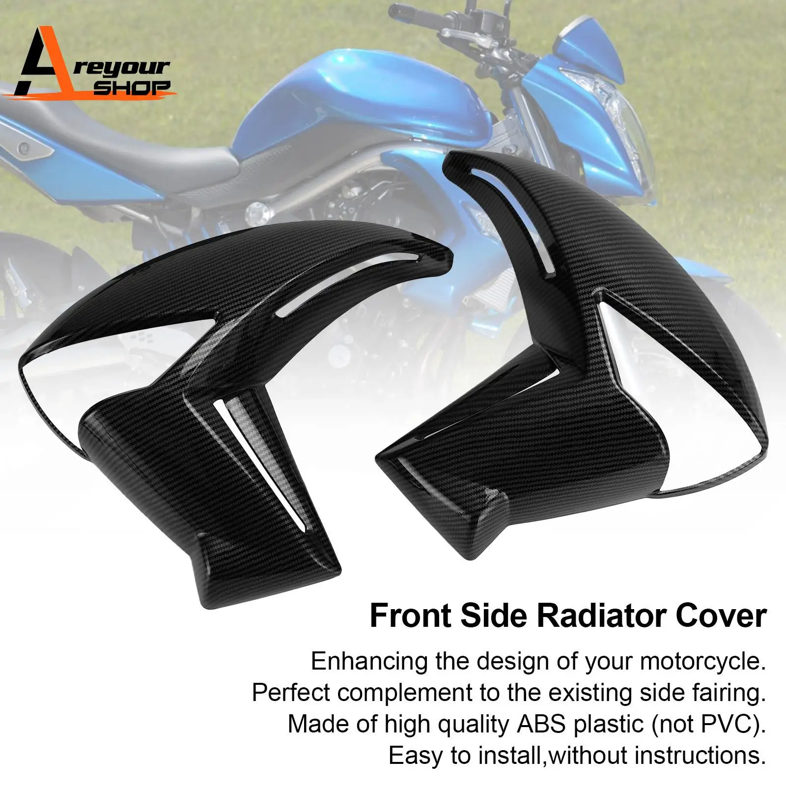 Front Side Radiator Cover Panel Fairing Cowling for KAWASAKI ER6N 2009-2011 
Front Side Radiator Cover Panel Fairing Cowling for KAWASAKI ER6N 2009-2011