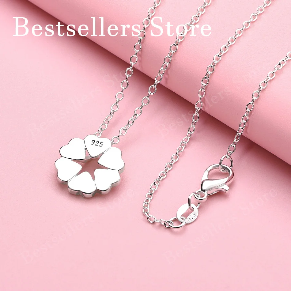 Изысканное колье-подвеска в форме сердца с клевером из стерлингового серебра 925 пробы, длина 16-30 дюймов, для женской моды, свадебные аксессуары, ювелирные изделия
Изысканное колье-подвеска в форме сердца с клевером из стерлингового серебра 925 пробы, длина 16-30 дюймов, для женской моды, свадебные аксессуары, ювелирные изделия