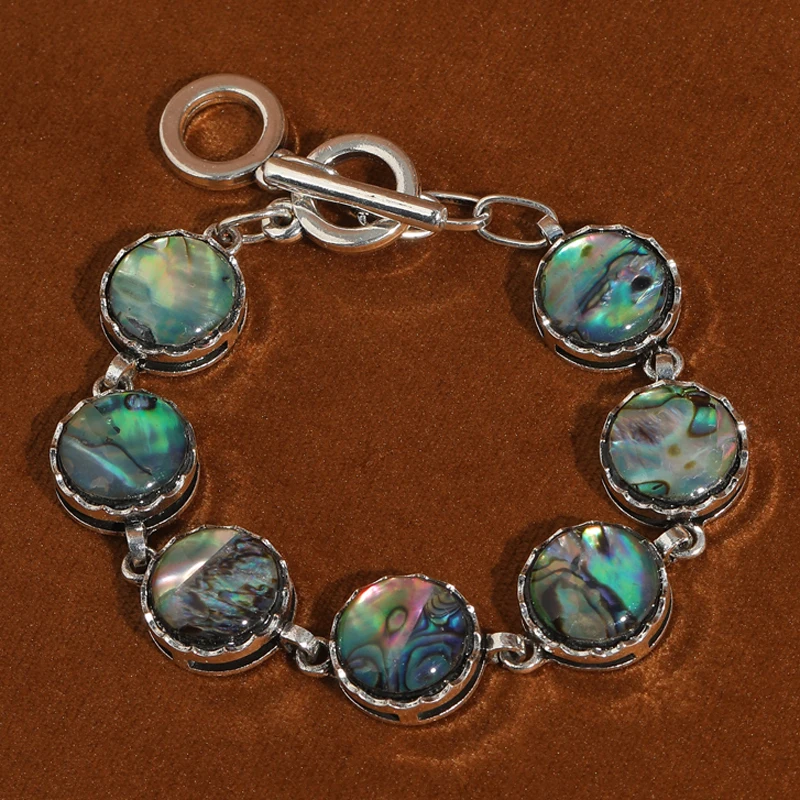 Vintage Jewelry Circular Abalone Shell Bracelet Retro Style Silver Color Charm For Woman Bohemia Luxury Girlfriend Gift 2025
Vintage Jewelry Circular Abalone Shell Bracelet Retro Style Silver Color Charm For Woman Bohemia Luxury Girlfriend Gift 2025