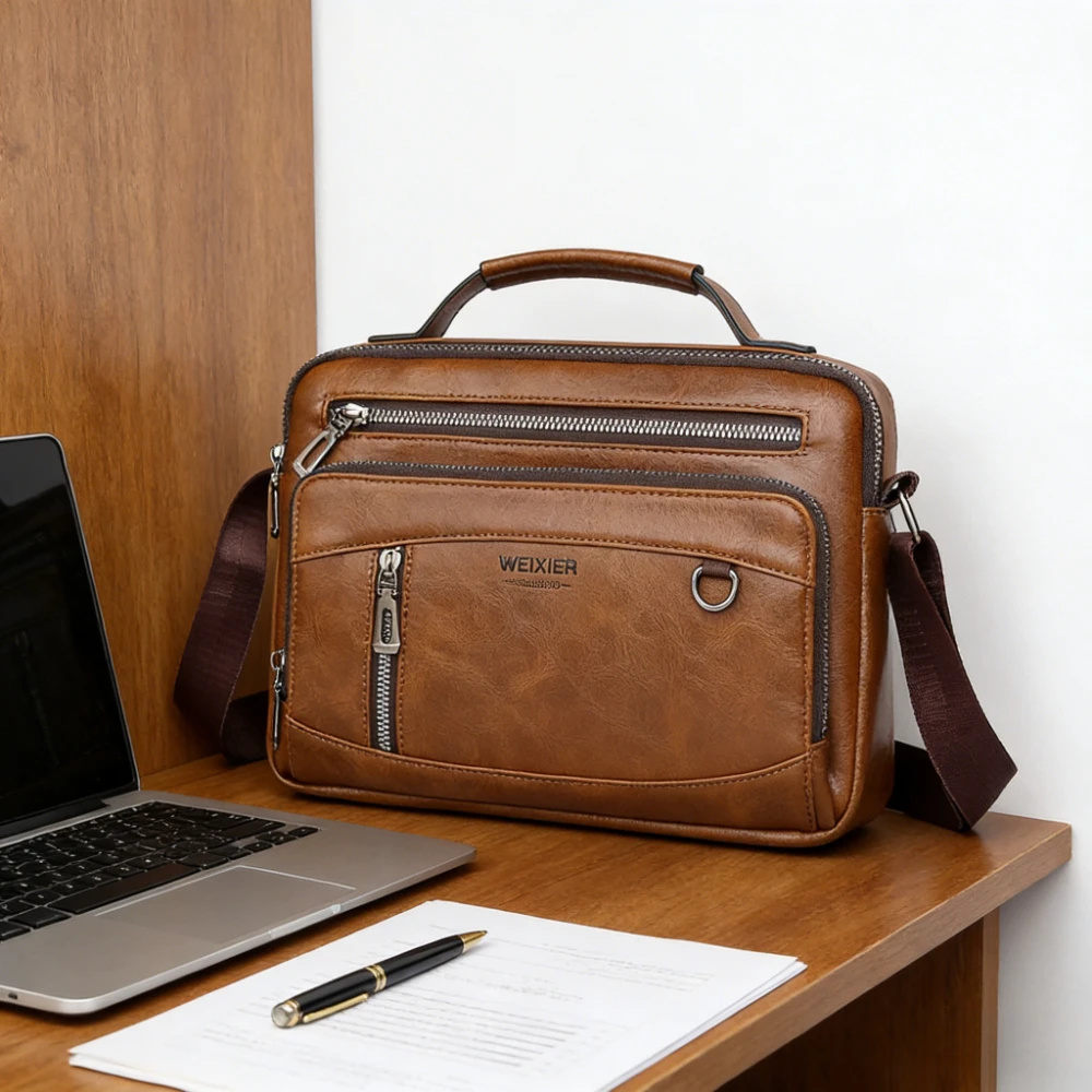 Мужская сумка через плечо из искусственной кожи, большая вместительная сумка через плечо с несколькими карманами, прочный органайзер для путешествий, повседневных офисных поездок на работу
Мужская сумка через плечо из искусственной кожи, большая вместительная сумка через плечо с несколькими карманами, прочный органайзер для путешествий, повседневных офисных поездок на работу