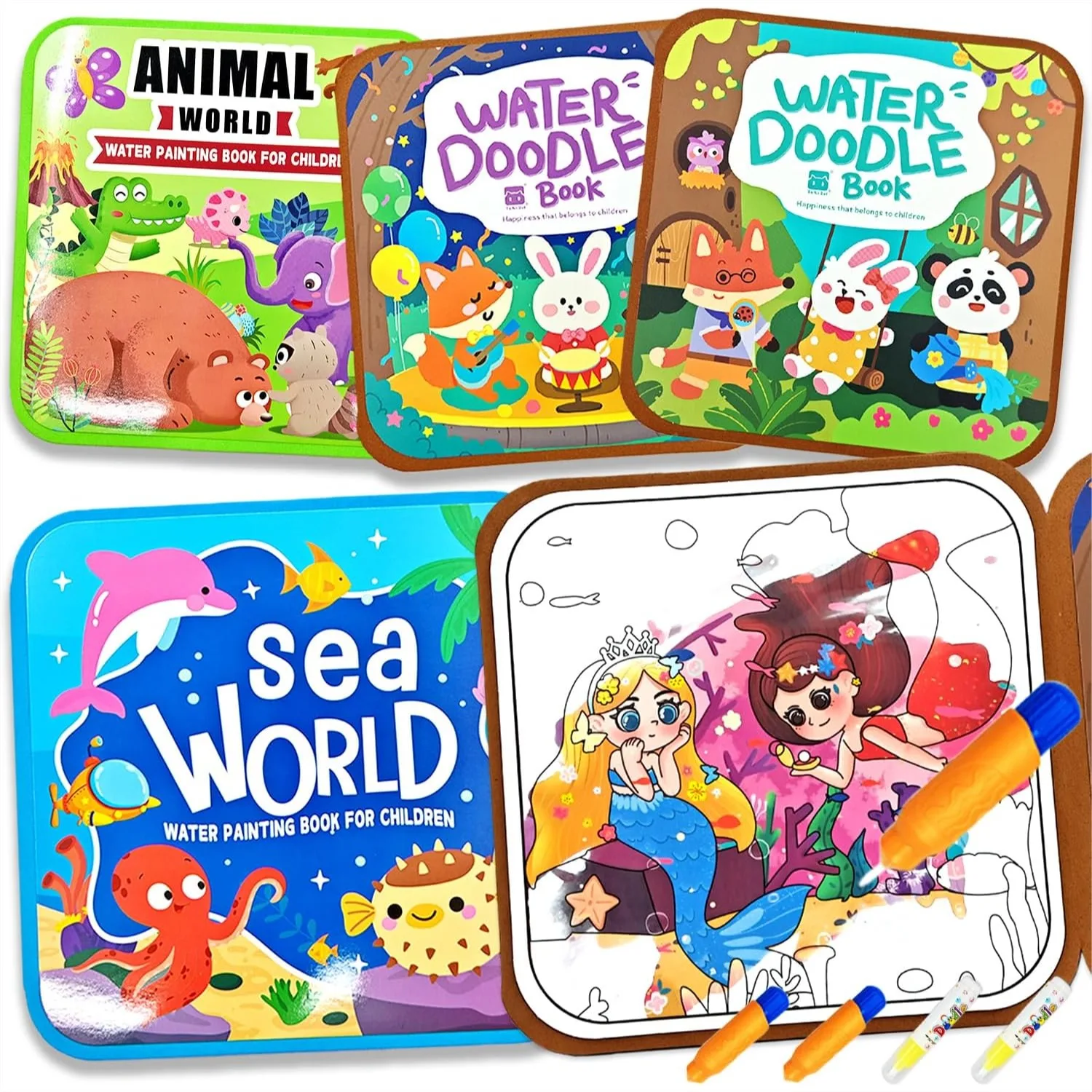 Reusable Magic Water Painting Books for Kids, 4 Themes No Mess Paint Coloring, Travel Activity Toys for Ages 3+ Boys Girls
Reusable Magic Water Painting Books for Kids, 4 Themes No Mess Paint Coloring, Travel Activity Toys for Ages 3+ Boys Girls