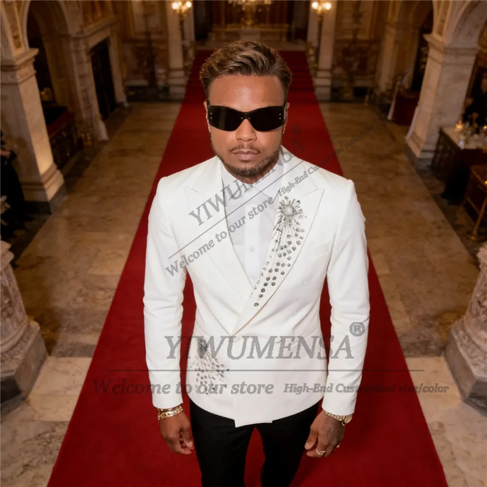 Luxury Men's Suits Formal Wear Double Breasted Jacket Pants 2 Piece Sets Customized Wedding Groom Tuxedos Trajes Para Hombre
Luxury Men's Suits Formal Wear Double Breasted Jacket Pants 2 Piece Sets Customized Wedding Groom Tuxedos Trajes Para Hombre
