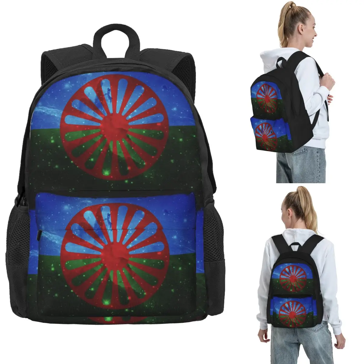 Рюкзаки с цыганским флагом Romany, сумка для книг для мальчиков и девочек, большая вместительная школьная сумка для студентов, дорожный рюкзак, сумка на плечо
Рюкзаки с цыганским флагом Romany, сумка для книг для мальчиков и девочек, большая вместительная школьная сумка для студентов, дорожный рюкзак, сумка на плечо