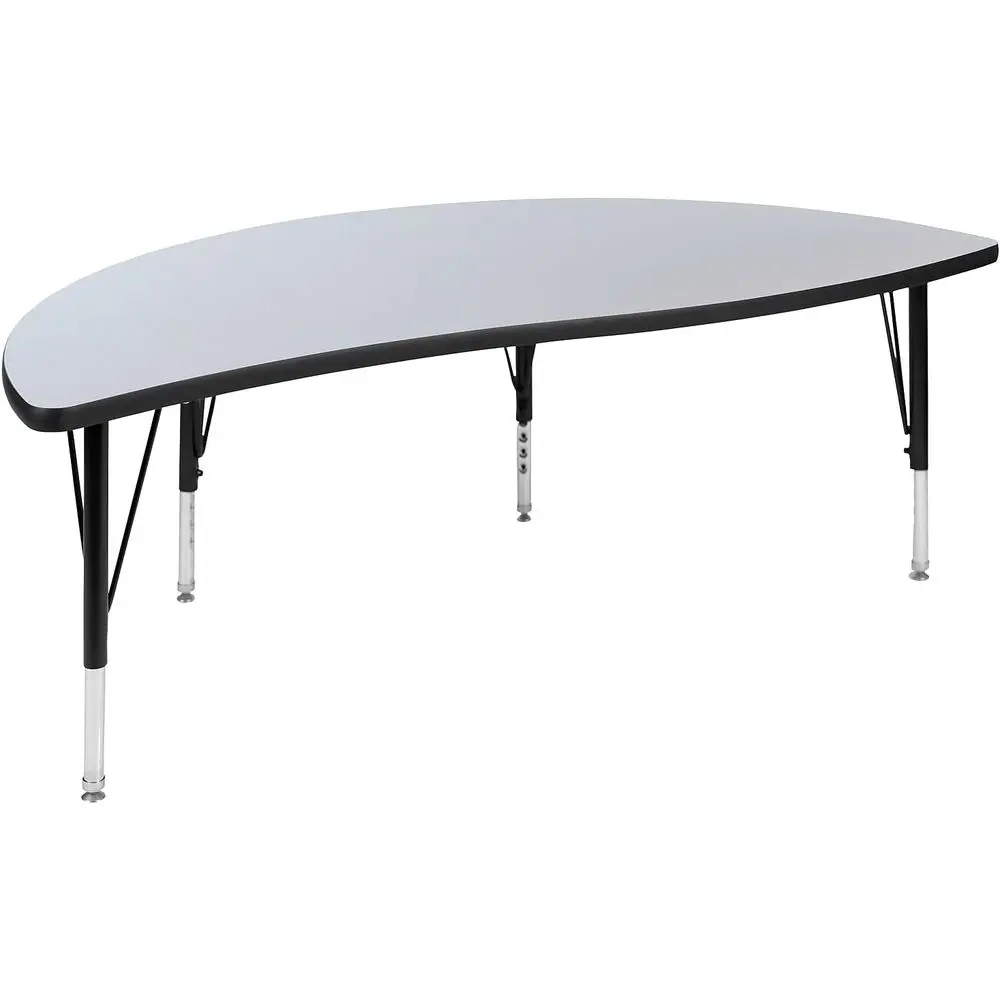 60" Hal Circle Wave Collaborative Grey Thermal Laminate Activity Table - Height Adjustable Short Legs
60" Hal Circle Wave Collaborative Grey Thermal Laminate Activity Table - Height Adjustable Short Legs