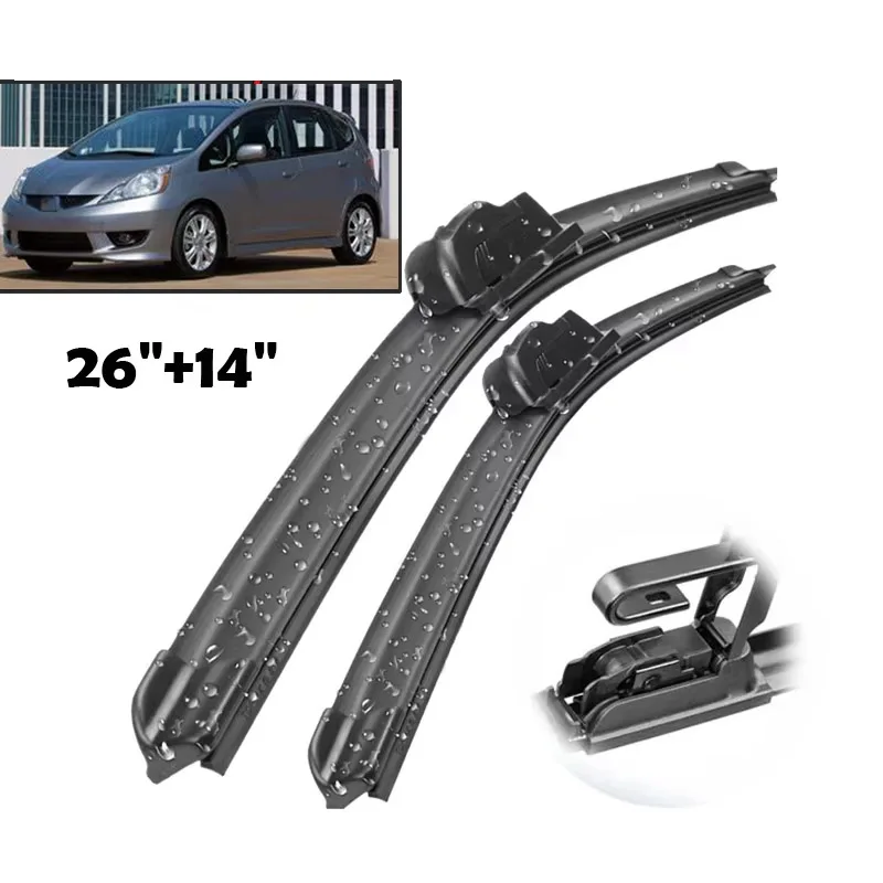 Wiper LHD Front Wiper Blades For Honda Fit Jazz MK2 2009 - 2014 Windshield Windscreen Window Car Rain Brushes 26"+14"
Wiper LHD Front Wiper Blades For Honda Fit Jazz MK2 2009 - 2014 Windshield Windscreen Window Car Rain Brushes 26"+14"