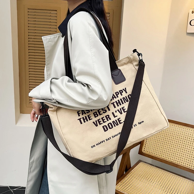 Canvas Tote Bags For Lady Messenger Bags Large Capacity Designer Luxury Women Letter Print Handbag Crossbody Shopping Tote Bag
Canvas Tote Bags For Lady Messenger Bags Large Capacity Designer Luxury Women Letter Print Handbag Crossbody Shopping Tote Bag
