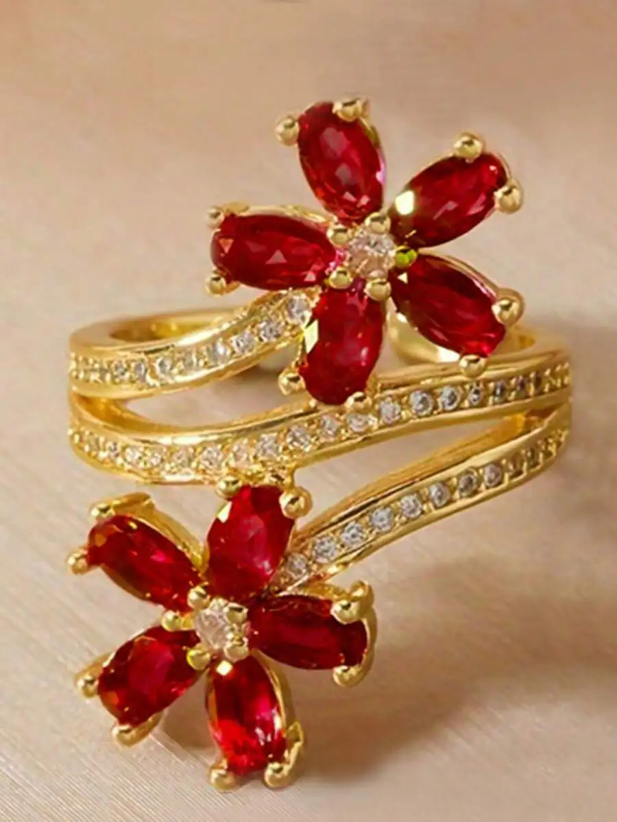 Elegant Cubic Zirconia Flower Ring For Women Wedding Engagement Valentine Gift
Elegant Cubic Zirconia Flower Ring For Women Wedding Engagement Valentine Gift