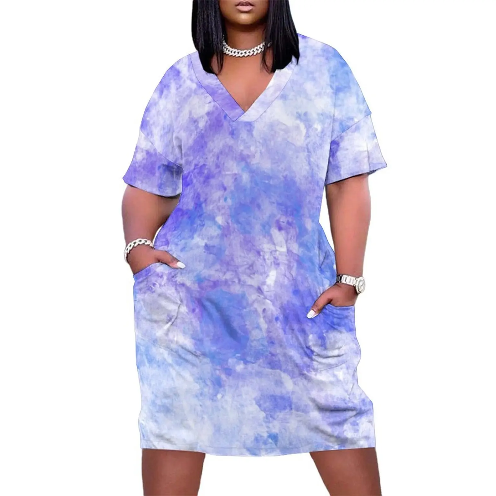 Blue-Purple Watercolor Loose Pocket Dress Beachwear long dresses for women womans clothing
Blue-Purple Watercolor Loose Pocket Dress Beachwear long dresses for women womans clothing