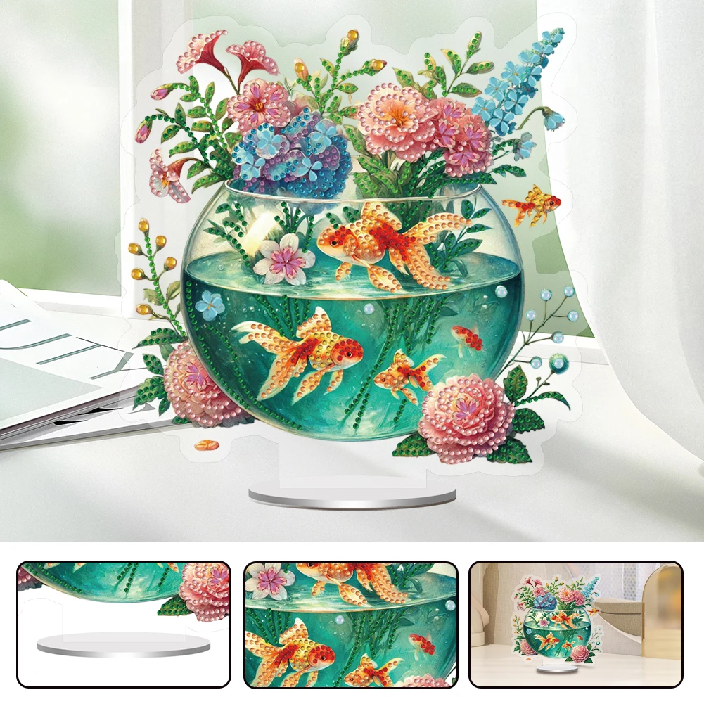 2D Flat DIY Acrylic Diamond Painting Desktop Decors Ornaments (Goldfish Flowers)
2D Flat DIY Acrylic Diamond Painting Desktop Decors Ornaments (Goldfish Flowers)