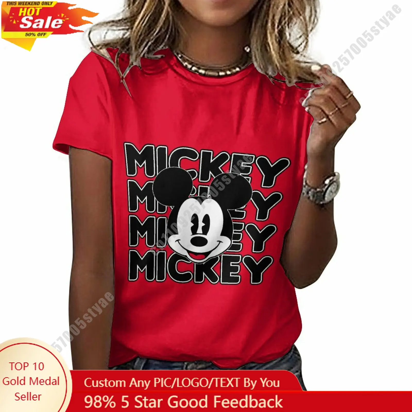 Mickey Mouse T Shirt Disney Cartoon Custom Your Own Cotton Tee Personalized Photo Text Casual Street Style Short Sleeved Top
Mickey Mouse T Shirt Disney Cartoon Custom Your Own Cotton Tee Personalized Photo Text Casual Street Style Short Sleeved Top