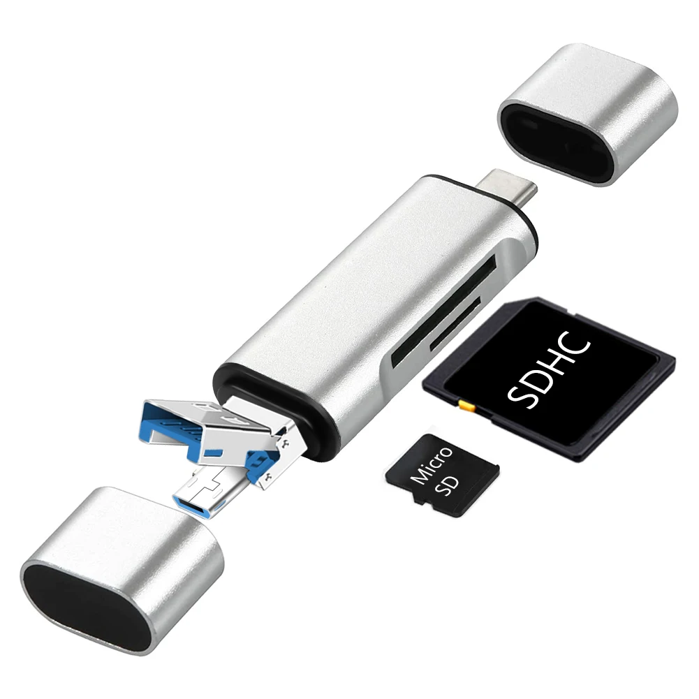 Type C Micro USB USB 3.0 to SD TF Card Reader OTG USB C High-speed Memory Card Reader for Android Phone Computer Laptop Macbook
Type C Micro USB USB 3.0 to SD TF Card Reader OTG USB C High-speed Memory Card Reader for Android Phone Computer Laptop Macbook