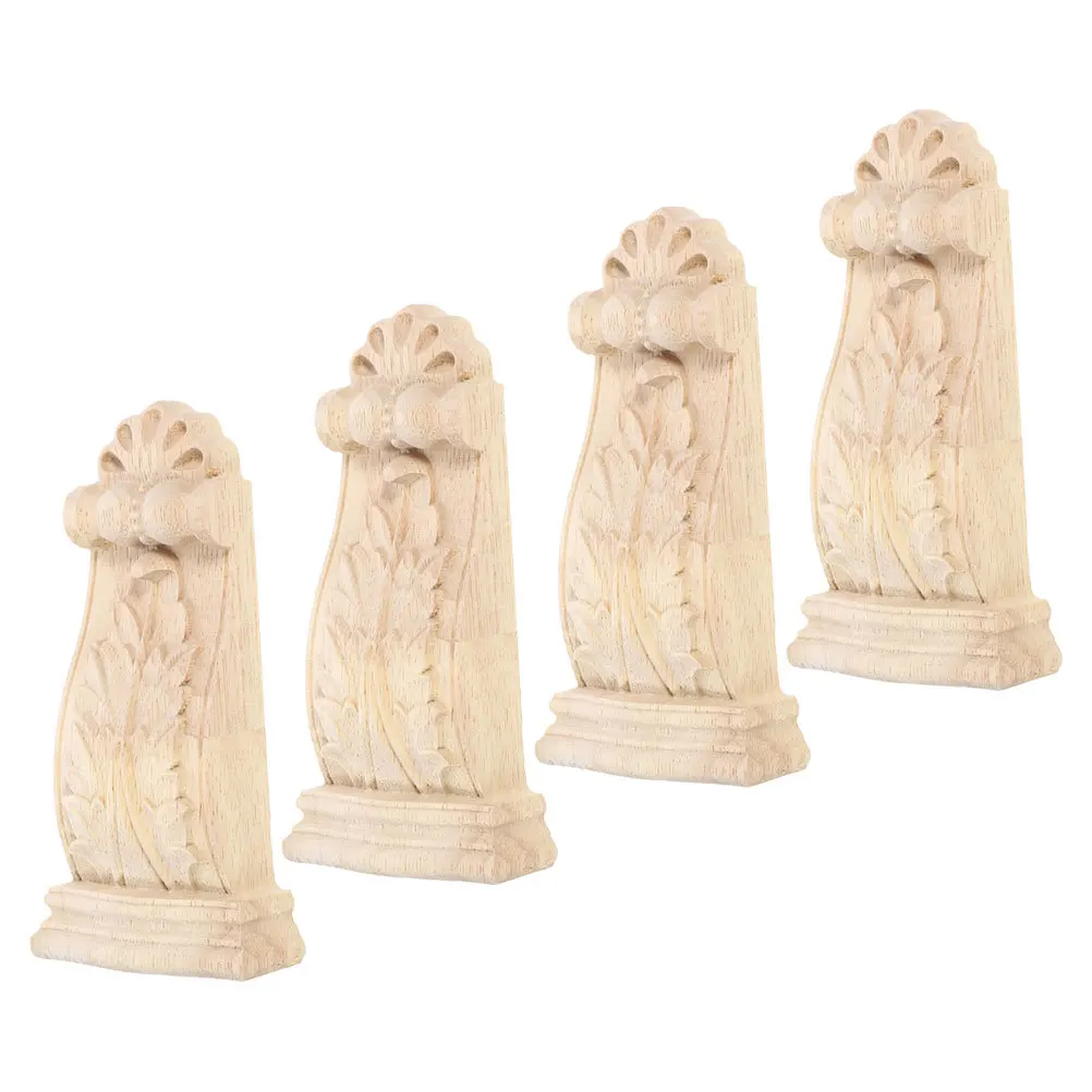 4Pcs European Style Solid Wood Carved Corbels Decorative Wall Trim Molding Door Corner Furniture Applique for Home Decor
4Pcs European Style Solid Wood Carved Corbels Decorative Wall Trim Molding Door Corner Furniture Applique for Home Decor