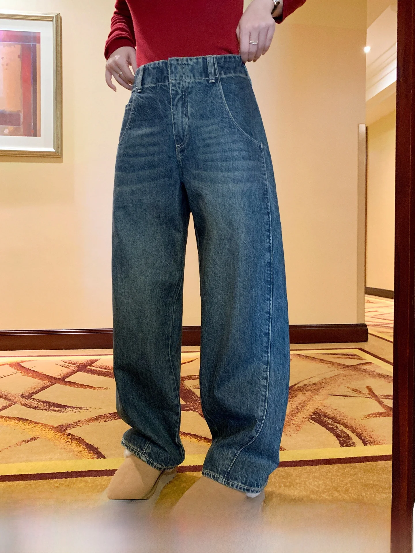 Liberline Sisy Women's Jeans 3oz Pure Cotton Straight Loose Casual Long Pants Vintage Lazy Feel Commute Sle Winter Season
Liberline Sisy Women's Jeans 3oz Pure Cotton Straight Loose Casual Long Pants Vintage Lazy Feel Commute Sle Winter Season