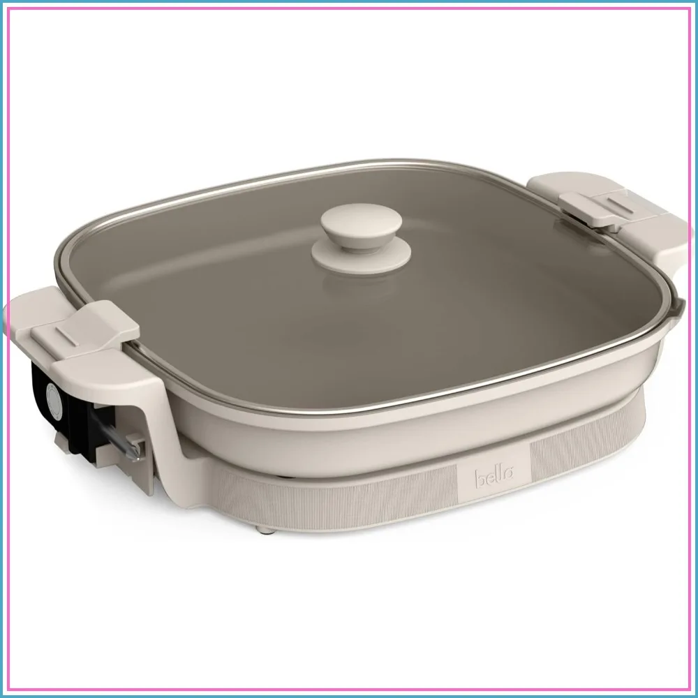 Large 14" Electric Skillet, PFAS-Free Ceramic Coating, Adjustable Temp, Dishwasher-Safe Lid, Cast Aluminum, 1200W
Large 14" Electric Skillet, PFAS-Free Ceramic Coating, Adjustable Temp, Dishwasher-Safe Lid, Cast Aluminum, 1200W