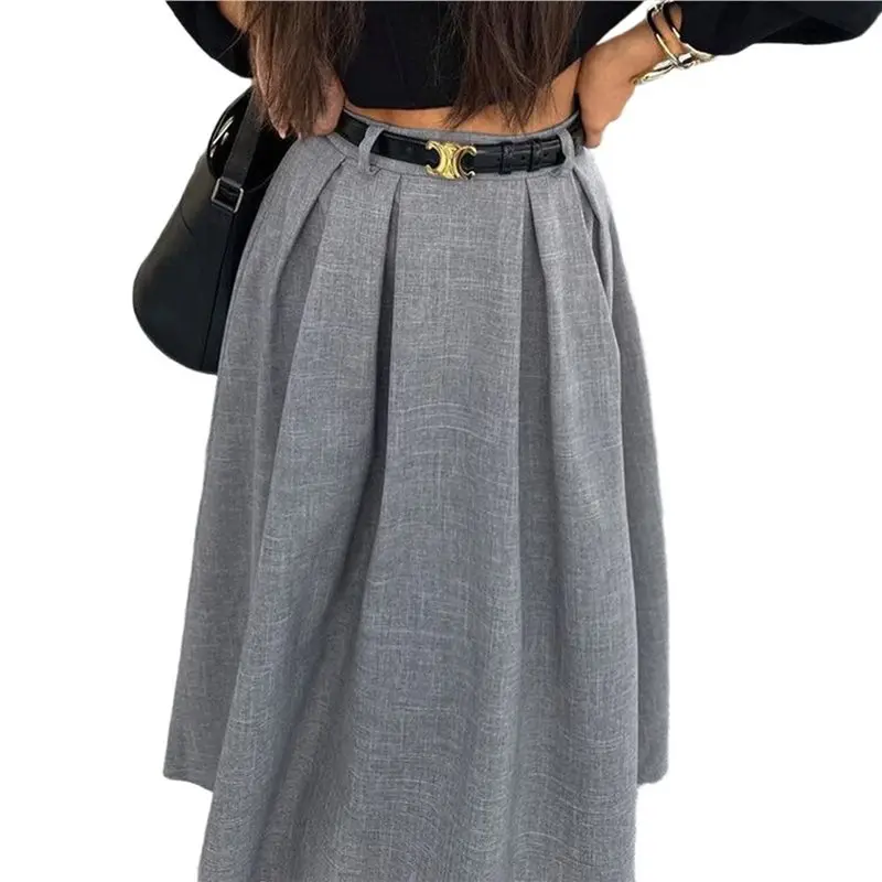 CYL-Women's High Waisted Elegant Pleated Long Skirt A Line Swing Skirts
CYL-Women's High Waisted Elegant Pleated Long Skirt A Line Swing Skirts