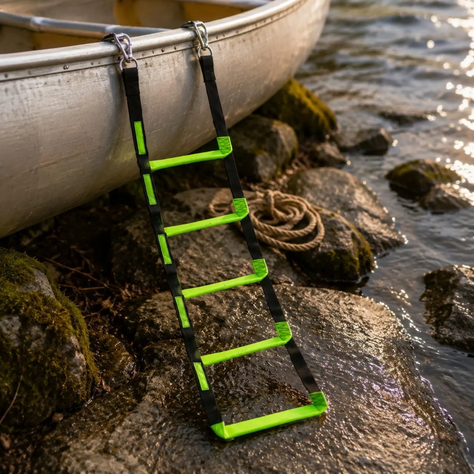 Boat Rope Ladder Reinforced Stitched Foldable Rope Ladder Marine Hardware Compact Water Equipment Carry Bag for Watercraft Use
Boat Rope Ladder Reinforced Stitched Foldable Rope Ladder Marine Hardware Compact Water Equipment Carry Bag for Watercraft Use