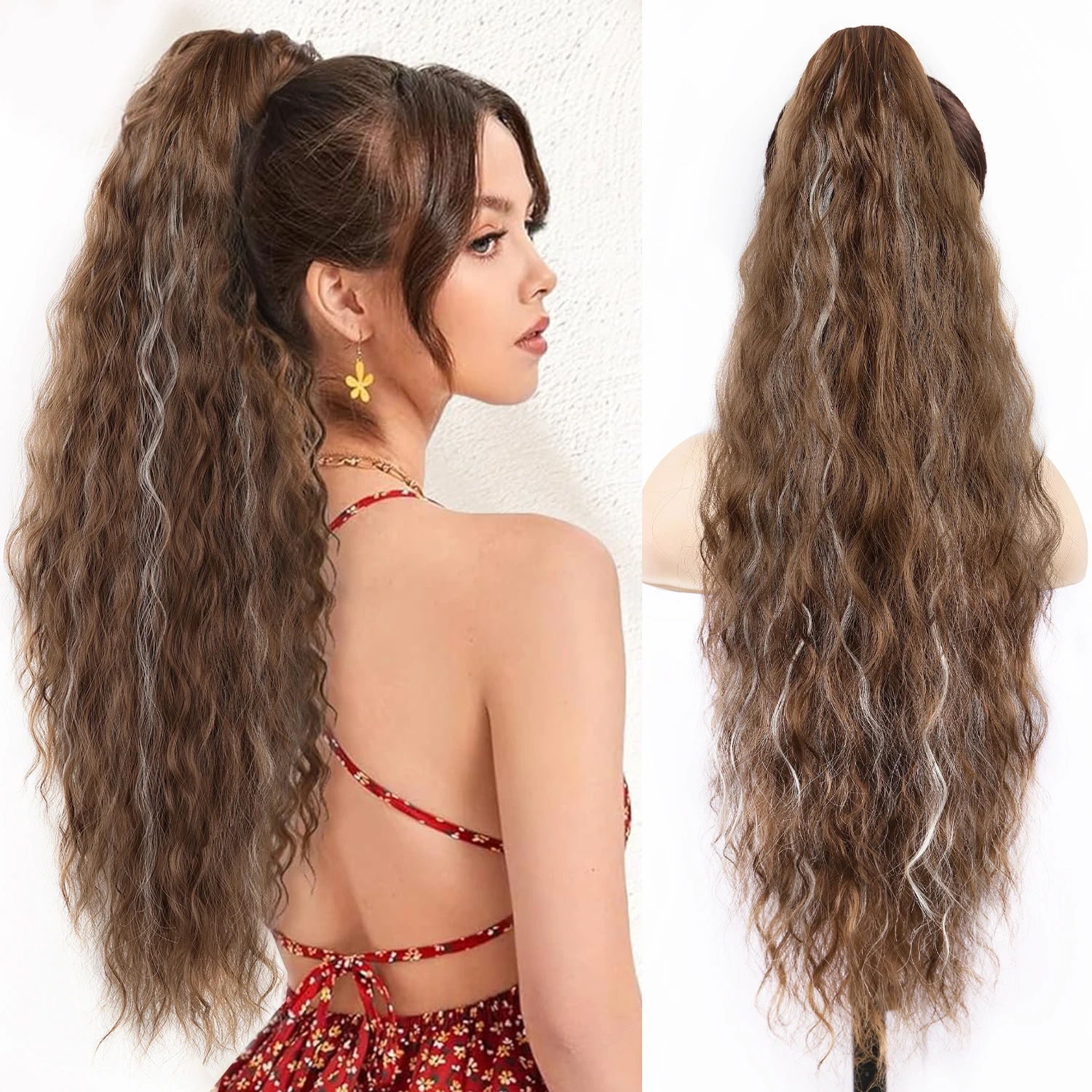 Синтетический накладной хвост-шиньон на заколке, длинный волнистый пышный накладной хвост для женщин и девушек, легко носить, мгновенный объем
Синтетический накладной хвост-шиньон на заколке, длинный волнистый пышный накладной хвост для женщин и девушек, легко носить, мгновенный объем