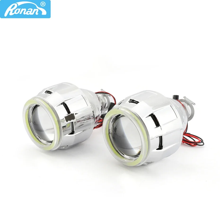RONAN 2.5'' Bi-Xenon Projector Lens H1 Headlight White Angel Eyes LED COB DRL Retrofit H4 H7 Headlamp
RONAN 2.5'' Bi-Xenon Projector Lens H1 Headlight White Angel Eyes LED COB DRL Retrofit H4 H7 Headlamp