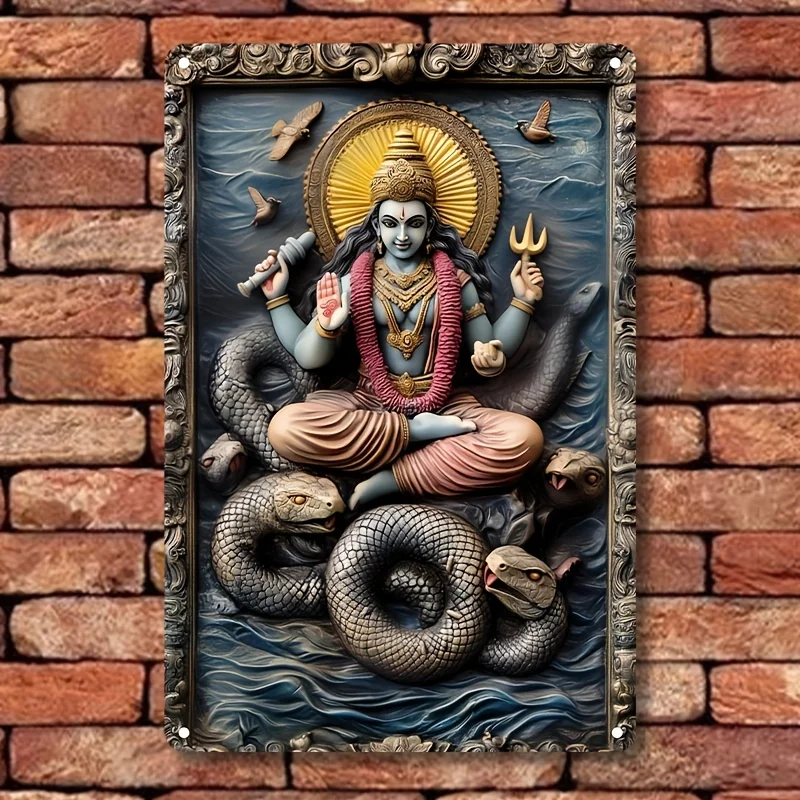Vishnu & Sea Serpent Square Aluminum Sign, Classic Indian Mythology Wall Art for Home, Restaurant Decor, Decorative Wall Poster
Vishnu & Sea Serpent Square Aluminum Sign, Classic Indian Mythology Wall Art for Home, Restaurant Decor, Decorative Wall Poster