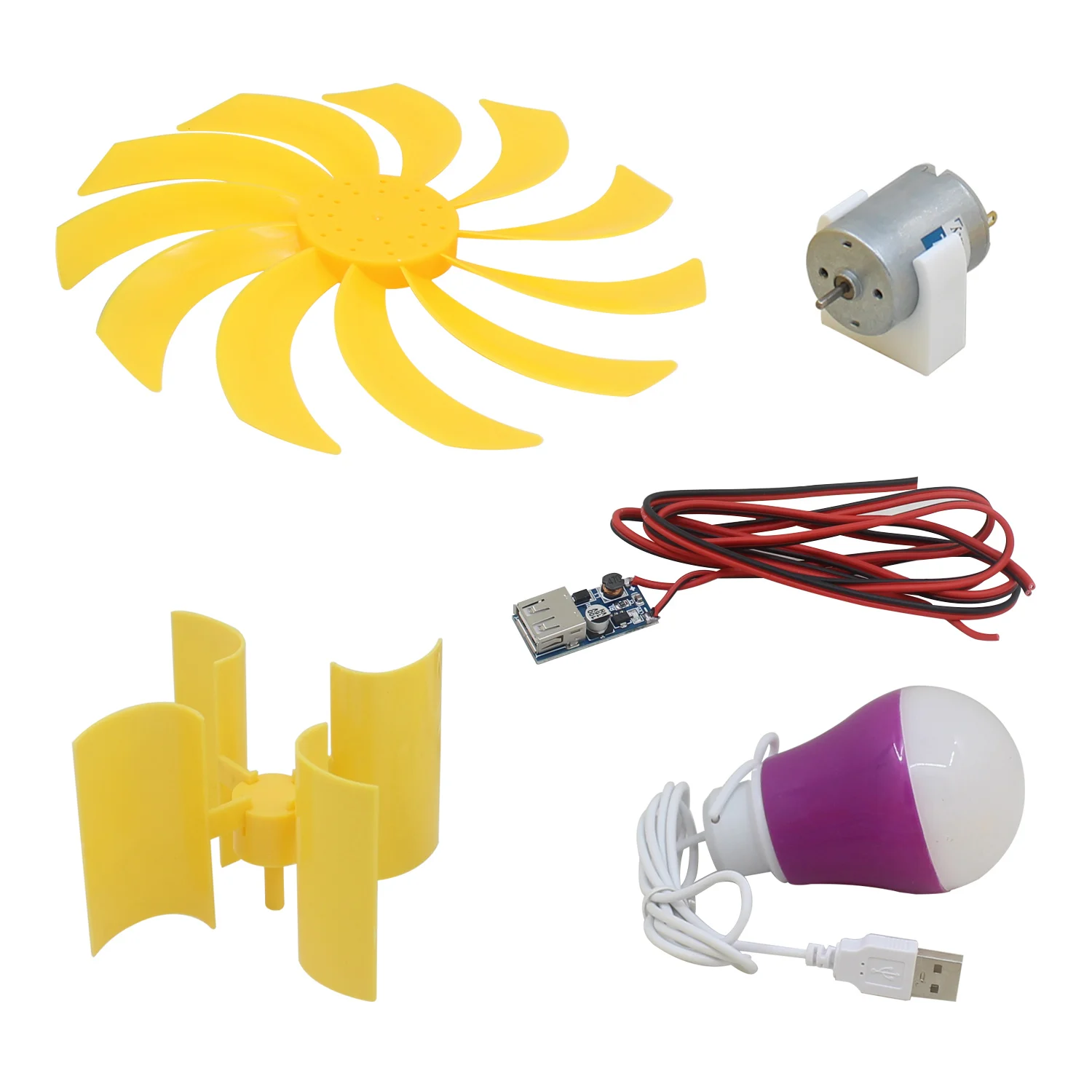 Micro Motor Power Electricity Fan Blades Model Small Wind Turbine Generator LED Light DIY Kits for Experiment Power Generation
Micro Motor Power Electricity Fan Blades Model Small Wind Turbine Generator LED Light DIY Kits for Experiment Power Generation