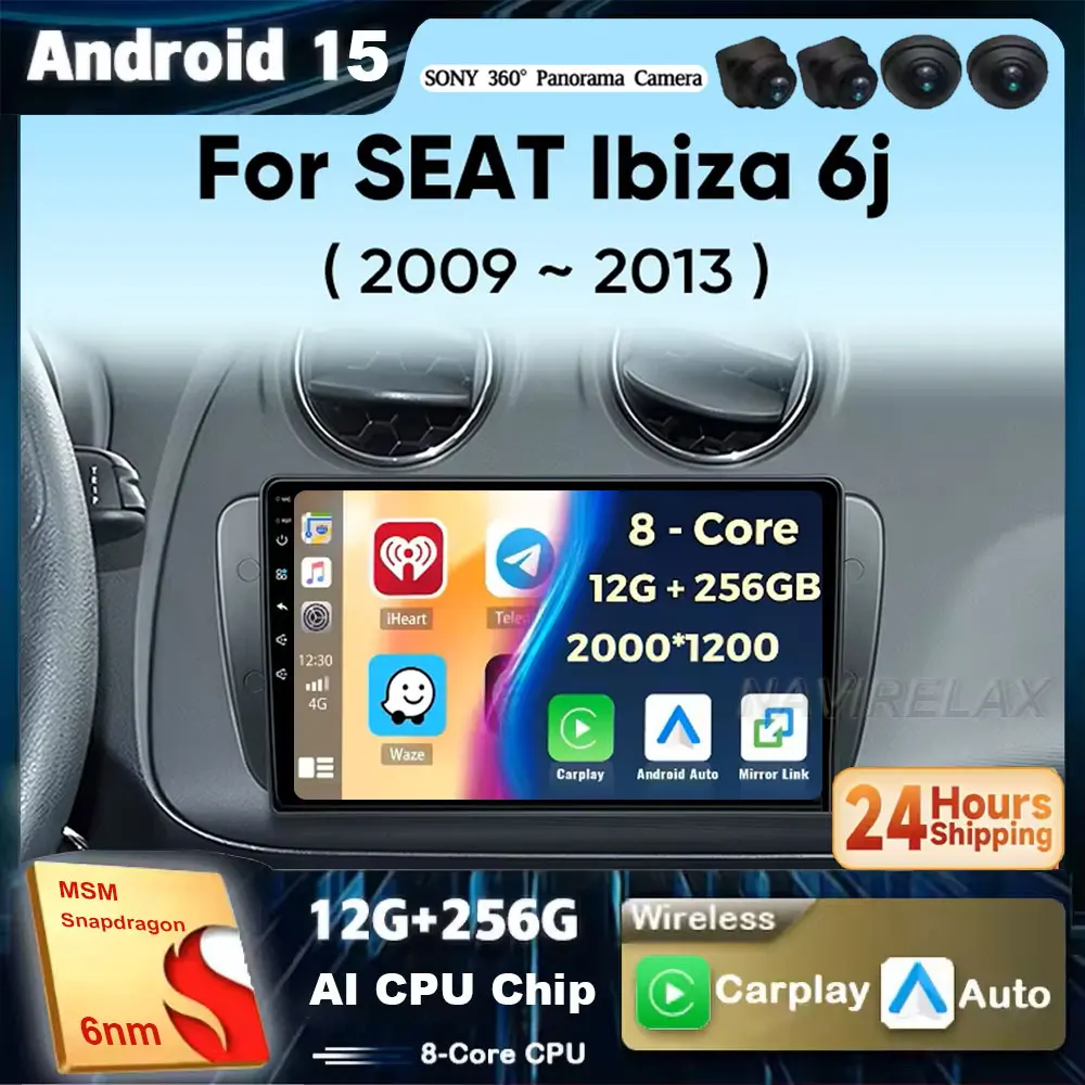 Android 15 Car Radio For Seat Ibiza MK4 6J SportCoupe Ecomotive Cupra 2009 -2016 Carplay Navigation GPS Multimedia Player stereo
Android 15 Car Radio For Seat Ibiza MK4 6J SportCoupe Ecomotive Cupra 2009 -2016 Carplay Navigation GPS Multimedia Player stereo