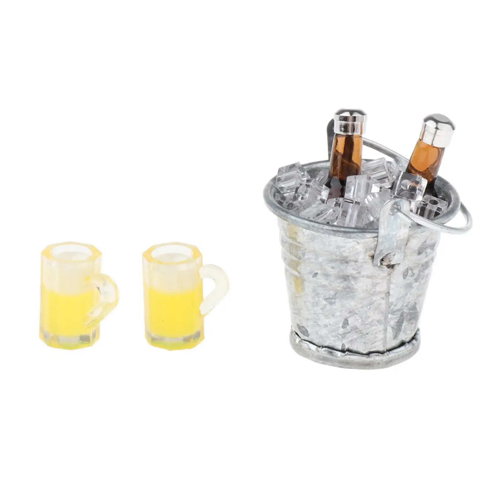 Miniature Kitchenware Metal Ice Bucket Wine Bottle Set for Mini Dollhouse Bar Pub Scene
Miniature Kitchenware Metal Ice Bucket Wine Bottle Set for Mini Dollhouse Bar Pub Scene