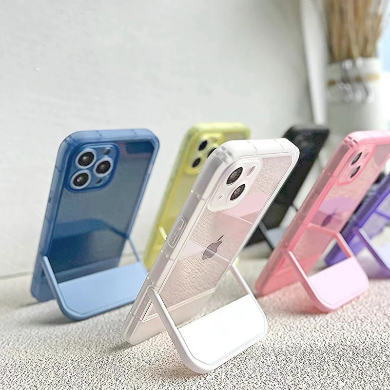 Folding Bracket Transparent Phone Case for Iphone 13 12 Pro XS Max 11 X XR 7 8 Plus Holder Stand Shockproof Soft Back Cover
Folding Bracket Transparent Phone Case for Iphone 13 12 Pro XS Max 11 X XR 7 8 Plus Holder Stand Shockproof Soft Back Cover