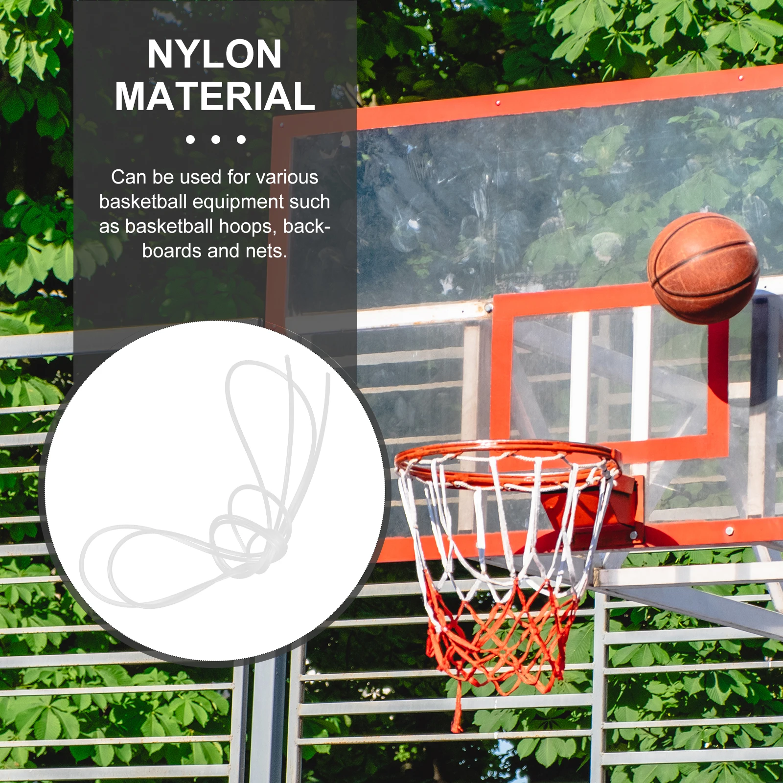 2pcs Hoop String Replacement Nylon Cord Netting Accessories Net Fixing Rope Basketball Frame Threading Cord for for Outdoor
2pcs Hoop String Replacement Nylon Cord Netting Accessories Net Fixing Rope Basketball Frame Threading Cord for for Outdoor