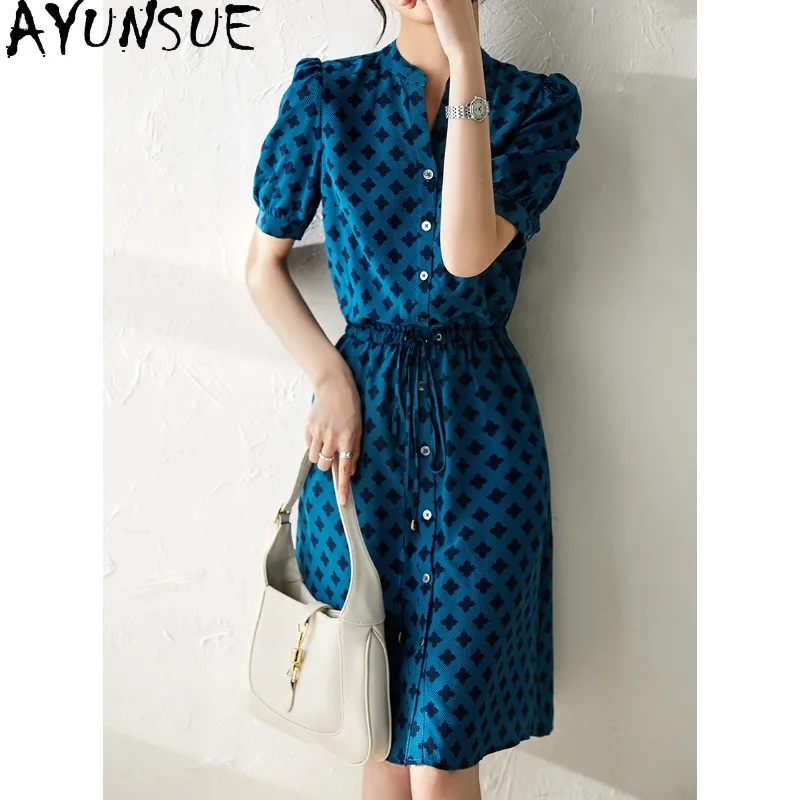 AYUNSUE 100% Mulberry Silk Dresses for Woman Diamond Print Dress Woman Elegant Summer Dresses 2026 Woman Clothes Ropa De Mujer
AYUNSUE 100% Mulberry Silk Dresses for Woman Diamond Print Dress Woman Elegant Summer Dresses 2026 Woman Clothes Ropa De Mujer
