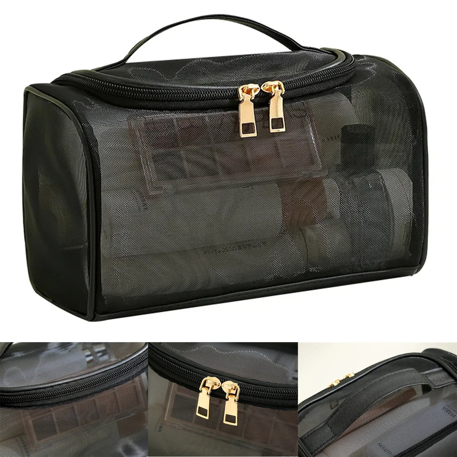 Large Capacity Toiletry Bag Travel Storage Cosmetic Pouch Tote Mesh Makeup Bag Clear Cosmetic Bags Small Large Black Makeup Bag
Large Capacity Toiletry Bag Travel Storage Cosmetic Pouch Tote Mesh Makeup Bag Clear Cosmetic Bags Small Large Black Makeup Bag