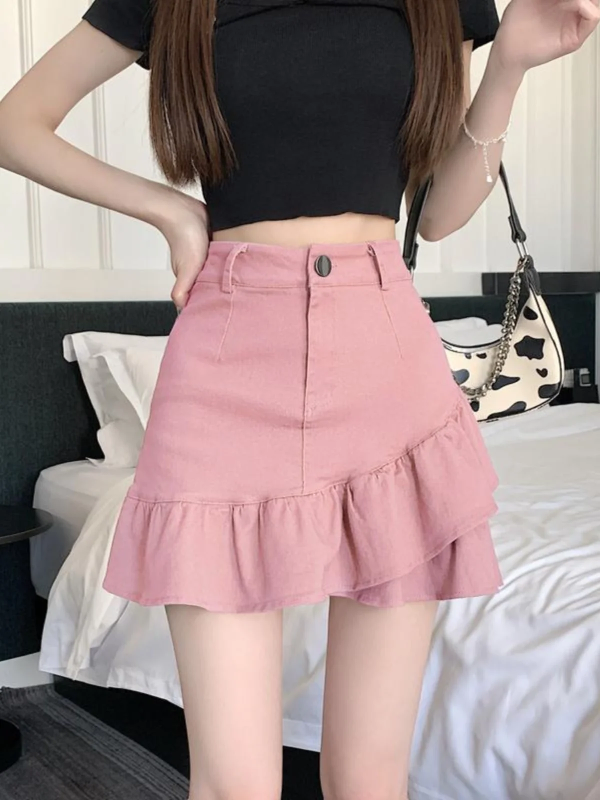 High Waist Denim Skirt Women's Wrap Body ort Skirt Spicy Girl Pleated Khaki Color Spring Autumn New Arrival
High Waist Denim Skirt Women's Wrap Body ort Skirt Spicy Girl Pleated Khaki Color Spring Autumn New Arrival