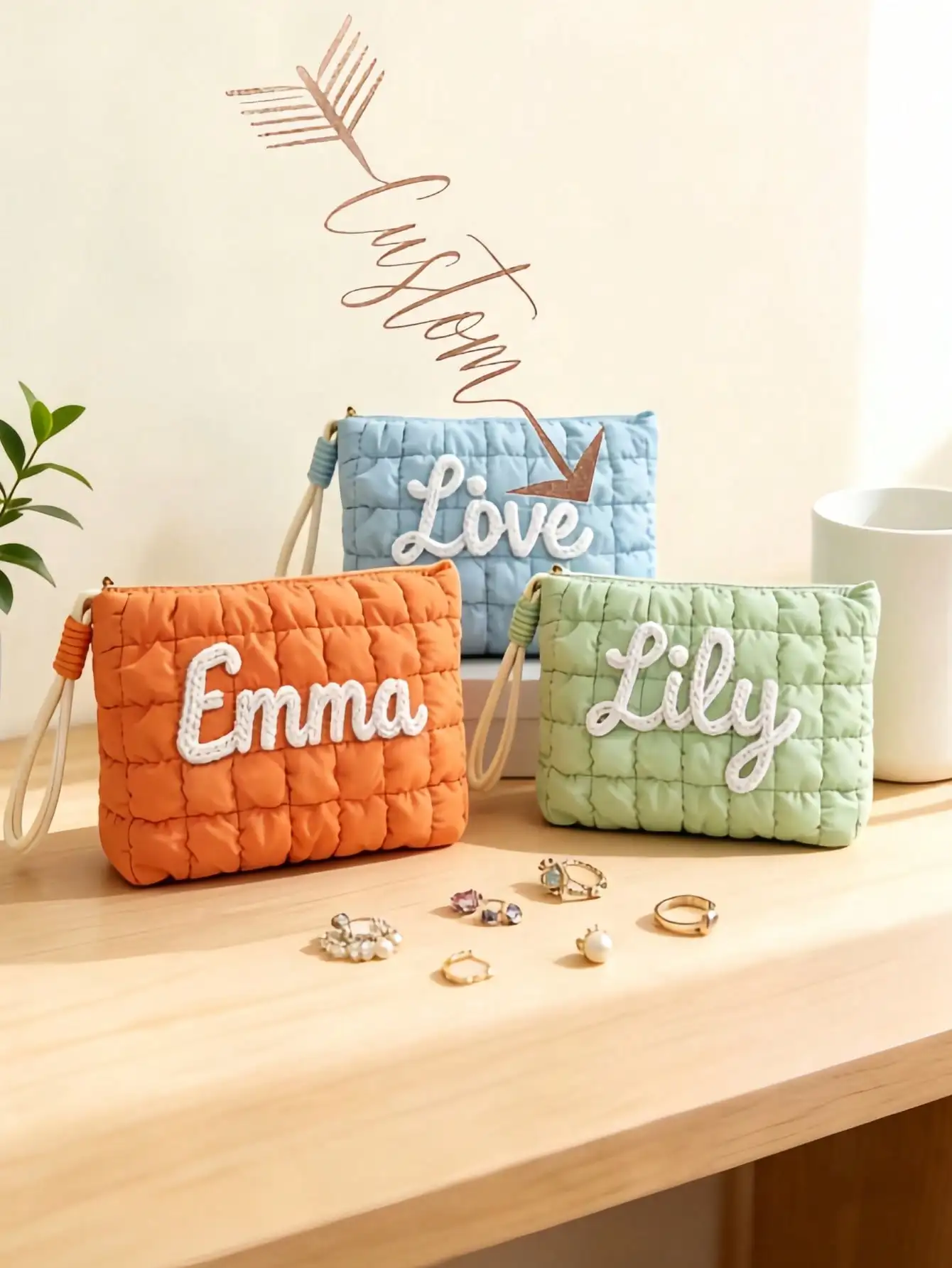 Custom Bubble Lattice Clutch Cosmetic Bag, Stylish Ruched Design, Large Capacity Makeup Pouch
Custom Bubble Lattice Clutch Cosmetic Bag, Stylish Ruched Design, Large Capacity Makeup Pouch