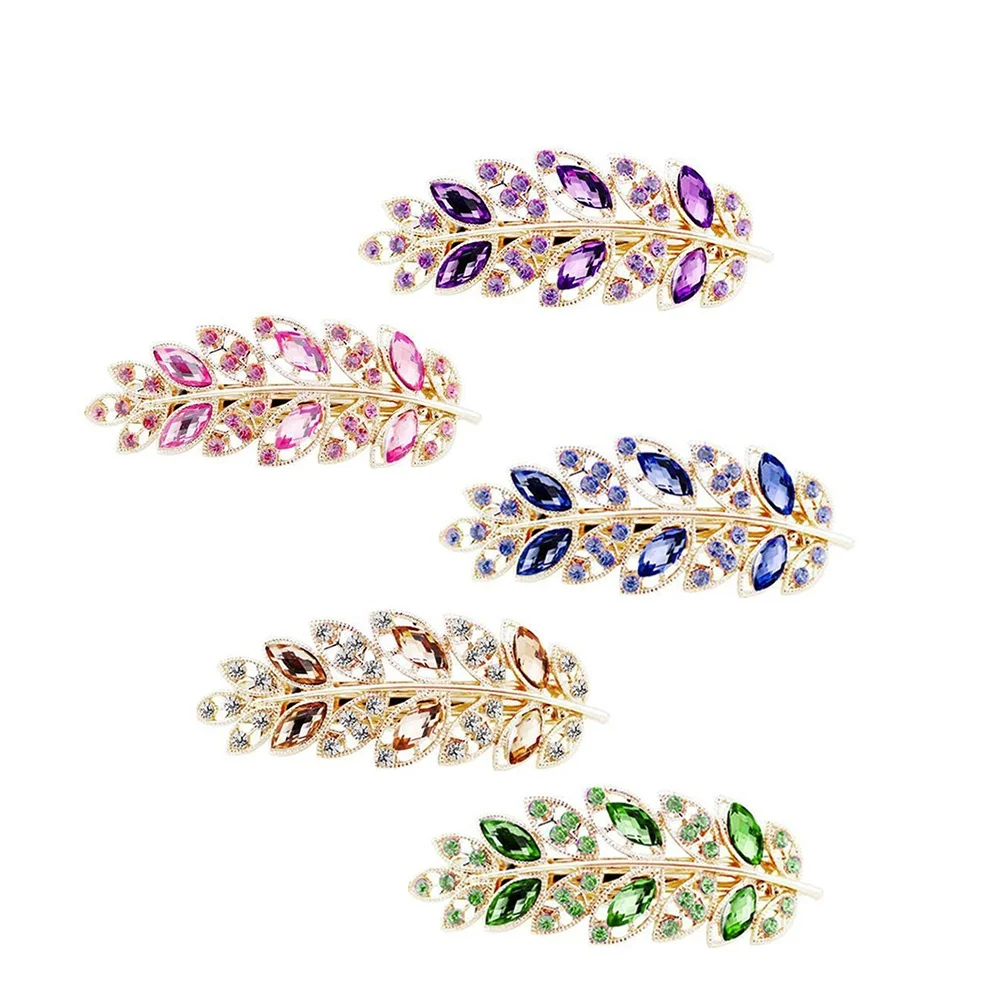 5pcs Rhinestone Hair Clip Leaf Shape Fashion Accessories Women Elegant Hairpin Wedding Party Daily Decorations
5pcs Rhinestone Hair Clip Leaf Shape Fashion Accessories Women Elegant Hairpin Wedding Party Daily Decorations