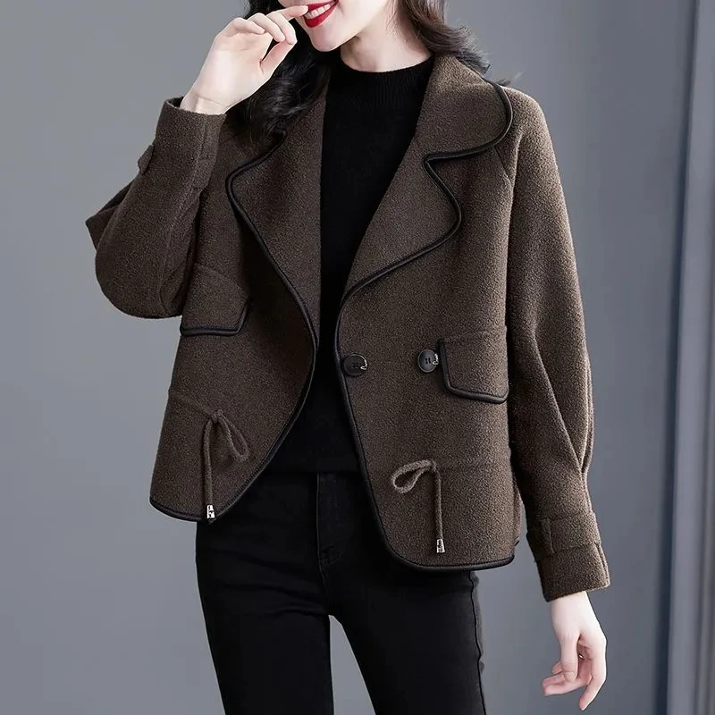 High End Double-sided Cashmere Woolen Coat 2023 Autumn New Thicken Fashion Overcoat Middle Aged Mother Korean Loose Short Jacket
High End Double-sided Cashmere Woolen Coat 2023 Autumn New Thicken Fashion Overcoat Middle Aged Mother Korean Loose Short Jacket