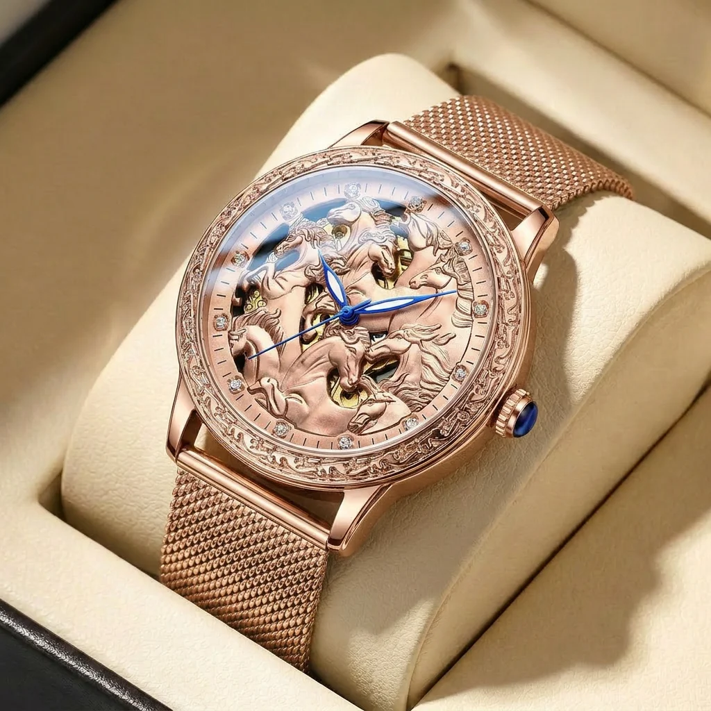 1pcs Men's orange dial alloy strap vintage fashion skeleton gear luxury details Mechanical Watch for business party holiday
1pcs Men's orange dial alloy strap vintage fashion skeleton gear luxury details Mechanical Watch for business party holiday